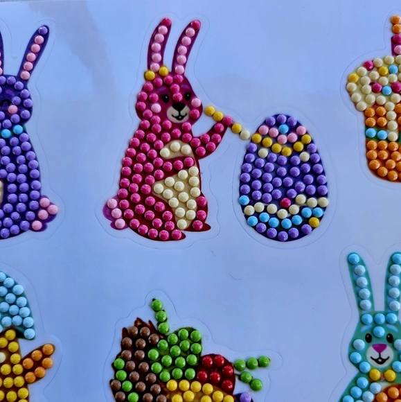 Easter Stickers Basket Stuffer Diamond Painted Stickers - Picture 5 of 6
